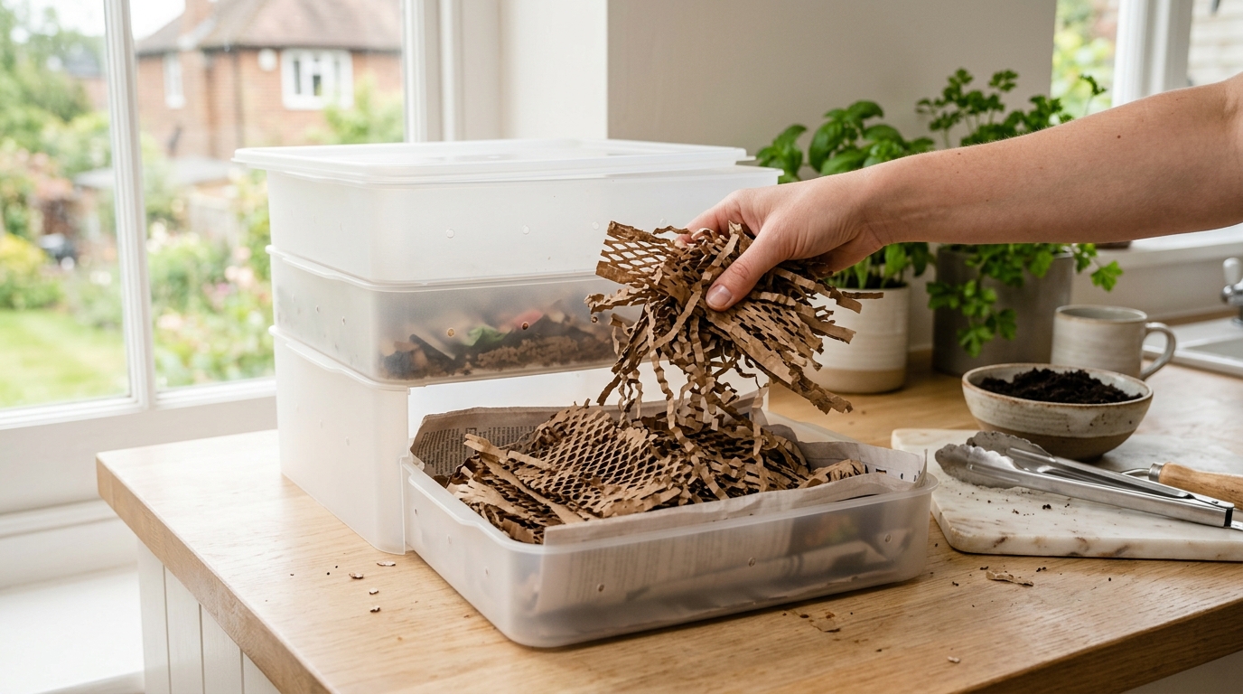 How to Build a Wormery Bedding System for Under £5 (UK Guide)